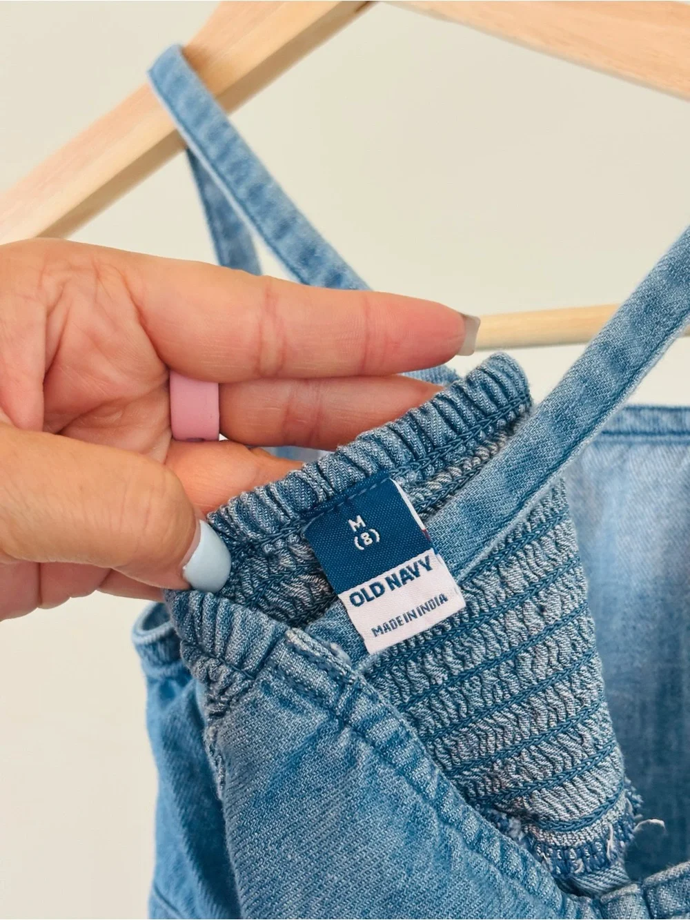 Old Navy Kids, Denim Blue Jumper Dress | 100% Cotton | Size M (8)